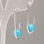 Xuping Earrings with Mallorca Blue Pearl 33×8mm