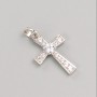 Cross Pendant Xuping Rhodium-plated with White Stone 22×14 mm+