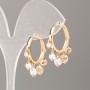 Earrings Xuping 18K Gold Plated Heart with White Stones, 12×14 mm diameter+