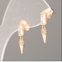 Stud Earrings Xuping 18K Gold Plating with White Stones, 18x3 mm