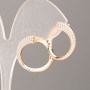 Earrings Xuping 18K Gold Plating with White Crystals, 21x20mm diameter+
