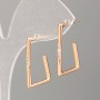 Earrings Xuping 18K Gold Plating with White Rhinestones, 23.5×2 mm diameter +