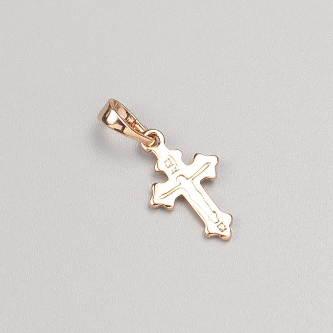 Xuping Cross Pendant Gold Plated 18K, diameter 16x9.5, 5mm+