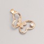 Xuping Pendant Gold Plating 18K Butterfly with White Rhinestones, diameter 23x17mm+