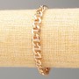 Bracelet Xuping 18K Gold Plating, 17 cm length, 7 mm approx thickness, with white rhinestones