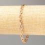 Bracelet Xuping 18K Gold Plating, length 19cm, thickness 5mm± with white crystals