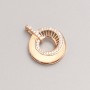 Xuping Pendant with 18K Gold Plating and White Crystals, 20mm Ø