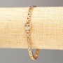 Bracelet Xuping Gold Plating 18K, length 19 cm, thickness 4 mm ± with white crystals