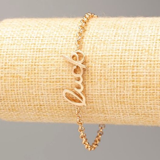 Xuping Bracelet Gold Plating "Luck" 18K, length 20.5 cm, width 3 mm +
