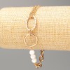 Xuping Gold Plated 18K Bracelet, length 18-21 cm, thickness 11 mm±, 6 mm± with white beads