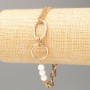 Xuping Gold Plated 18K Bracelet, length 18-21 cm, thickness 11 mm±, 6 mm± with white beads