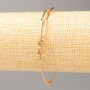 Bracelet Xuping 18K Gold Plating "Heart" Length 17-20 cm, thickness 5 mm+
