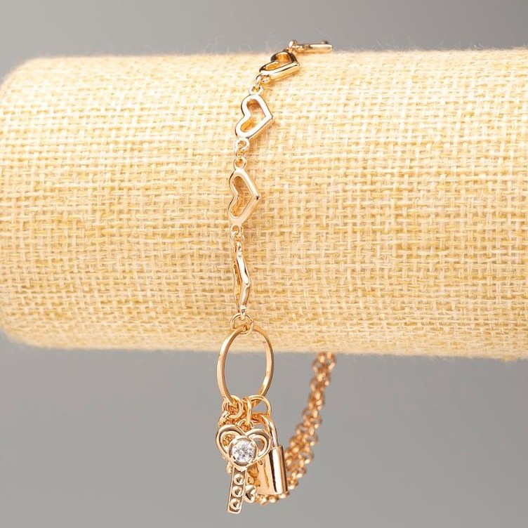 Bracelet Xuping Gold Plating 18K L 19-22 cm, thickness 6 mm + -, thickness 4 mm +