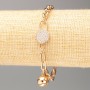 Bracelet Xuping Gold Plating 18K L 20cm, thickness 6mm+-, thickness 5mm+- with white rhinestones