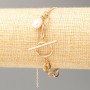 Xuping Bracelet with Pearl, 18K Gold Plating, length 18 cm, thickness 6 mm +/-, 2 mm +/- with Pearl