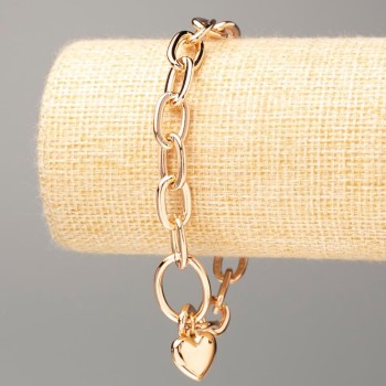 Bracelet Xuping Gold Plating 18K "Heart" L 21cm, thickness 8.5mm+