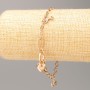 Xuping Gold-Plated 18K "Love" Bracelet L 17-20.5 cm, thickness 4mm+-, 7mm+- with white rhinestones