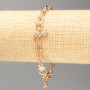 Xuping Gold-Plated Bracelet 18K, length 19cm, thickness 5mm ± with white crystals