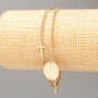 Xuping Gold-Plated Bracelet "Cross" 18K, length 18-22 cm, thickness 2 mm±