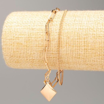 Bracelet Xuping 18K Gold Plating, length 17-21 cm, thickness 5 mm +