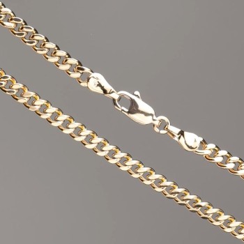 Xuping Chain Gold Plating 18k Box Chain, 50 cm length, 3.5 mm thickness