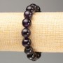 Bracelet made from natural amethyst stones, 12 mm diameter +- circumference 18 cm+- smooth beads on elastic
