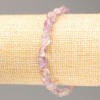 Natural Stone Bracelet Amethyst Cabochon, 7x8-6x7 mm+, 18 cm length +- stretch