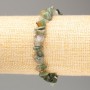 Elastic bracelet with natural stone Jasper multicolor, chip beads, diameter 13x4 - 7x3mm, length 18cm