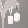 Earrings Made of Natural Stone Rock Crystal, 18x13 mm diameter+