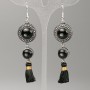 Agate Earrings, diameter 19.5mm ± and 12mm ±, length 8.5 cm ±