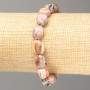 Bracelet with Rhodonite natural stone, tumbled, stone diameter 12×8mm(±)mm, length 18cm