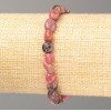 Rhodonite Stone Bracelet, tumbled, size 7×9–6×7 mm, length 18 cm