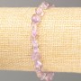 Bracelet with natural Amethyst gemstone, tumbled, diameter 8×5mm, length 18cm