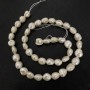 Freshwater Pearl Strand, 9x8mm diameter, 40 cm ± length with petrol iridescence