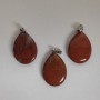 Drop Pendant Red Jasper Stone 2.5×1.8 cm, 8 cm