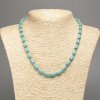 Turquoise necklace (made) (single ) smooth cylinder, diameter 10x6mm ±, length 47cm +