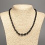 Agate Bead Necklace (raw) smooth cylinder, 10x6mm diameter +-, length 48cm +