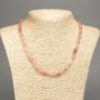 Chalcedony Necklace, natural stone, smooth cylinder beads, 10x6 mm, length 48 cm