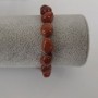 Bracelet Red Jasper natural stone round beads on elastic, diameter 13x10mm±, length 18 cm
