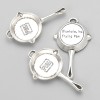 Pendant hardware Pan 34x20 mm packaged 8 pcs +-. 20 grams