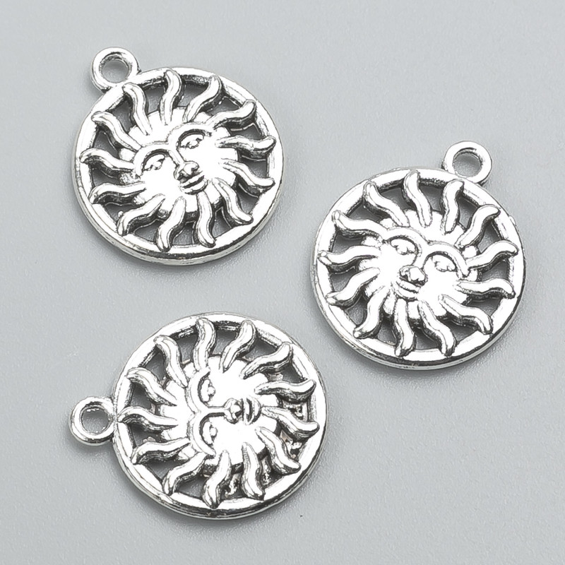 Findings Pendant Sun 20x17 mm packaging 10pcs+-. 20 grams