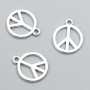 Hardware pendant Peace Sign 17x14 mm packaging 27pcs +-. 20g