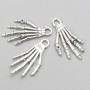 Pendant Findings “Skeleton Hand” 35×18 mm packaged 9 pcs +-. 20 grams