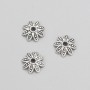 Finish for jewelry end cap color metal silver, diameter 10x3(±)mm packaging -20g 80(±)pcs