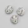Bead insert Lion, diameter 12×11×8 mm, pack 20 g, 9 pcs ±, metal color "silver"