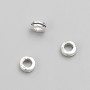 Bead Findings Inlay Bead, 6x3mm diameter, packaged 20 g, 50 pcs ±, metal color "silver"