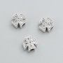 Bead-insert fitting Cross, diameter 9x9x4, 5 mm bulk 20 g 18 pcs +- metal color "silver"