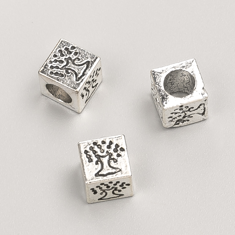 Pandora Bead End Findings, 7 mm Diameter, 20 g Packaging, 13 pcs ± Color Metallic "Silver"