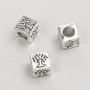 Pandora Bead End Findings, 7 mm Diameter, 20 g Packaging, 13 pcs ± Color Metallic "Silver"