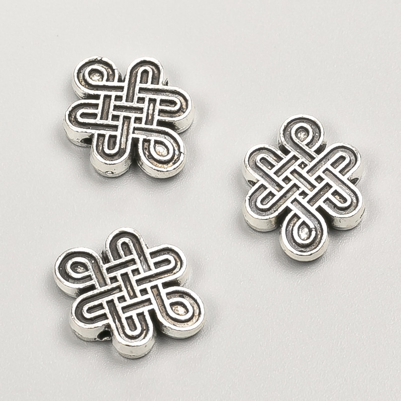 Bead Insertion End Cap, diameter 17x13x3 mm packaged 20 g 11 pcs +/- color of metal "silver"